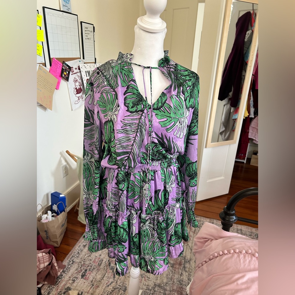 Green and purple NSR dress #floral #colorful